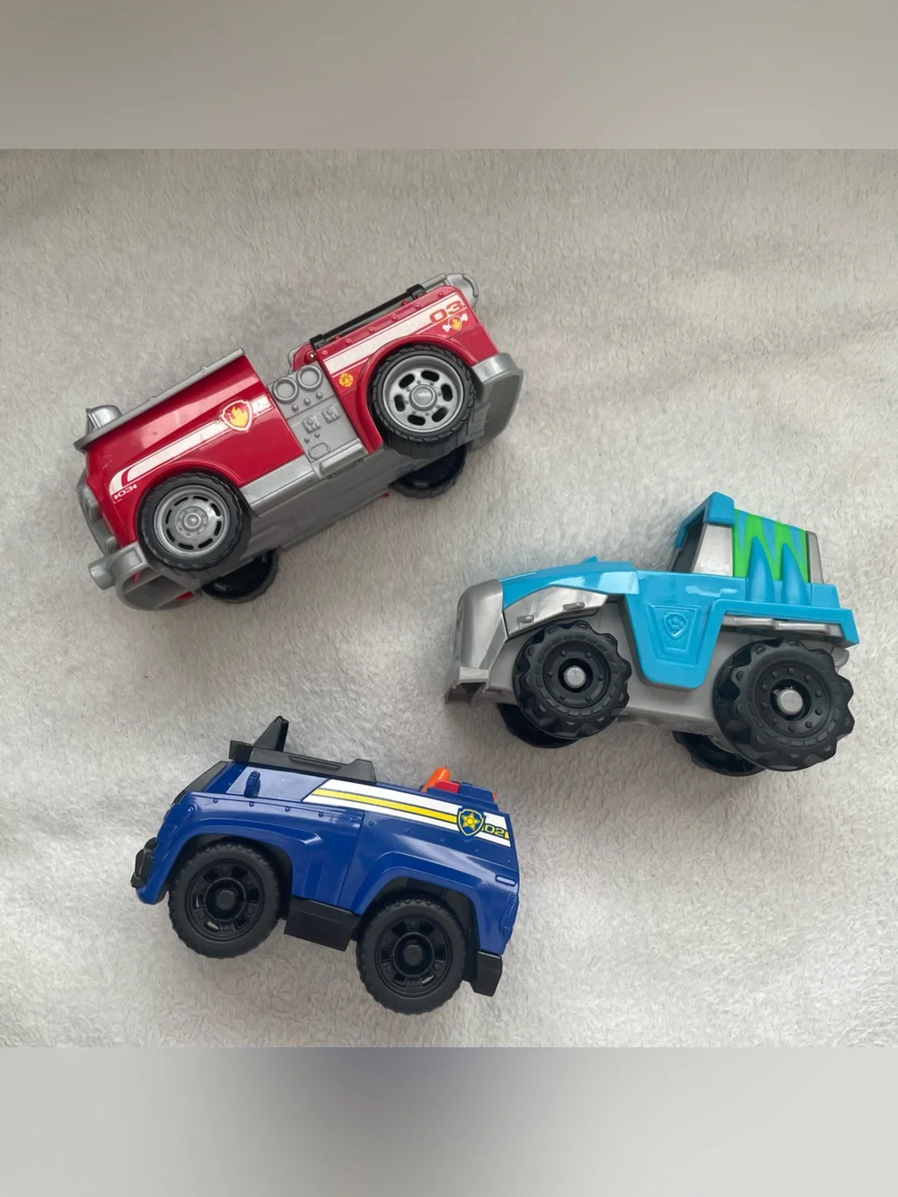 Paw Patrol Kids Toy Vehicle 3 Pack Rex, Marshals, & Chase’s vehicles (No figures